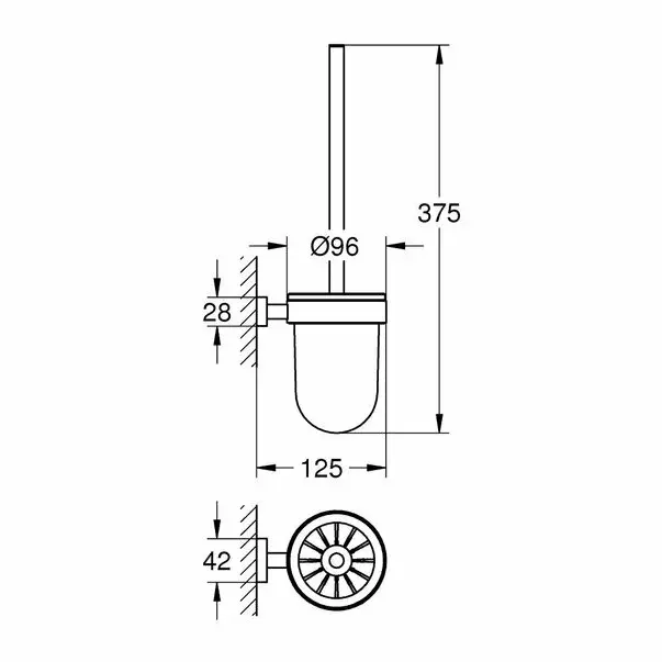 Perie wc Grohe Essentials Cube [2]