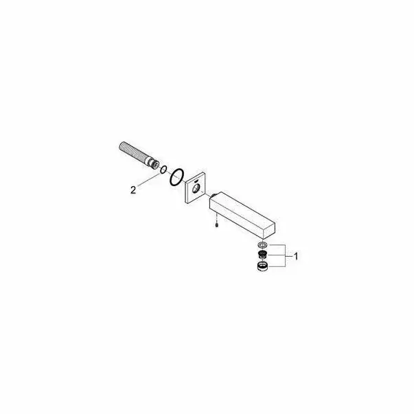 Pipa cada Grohe Eurocube crom lucios [3]