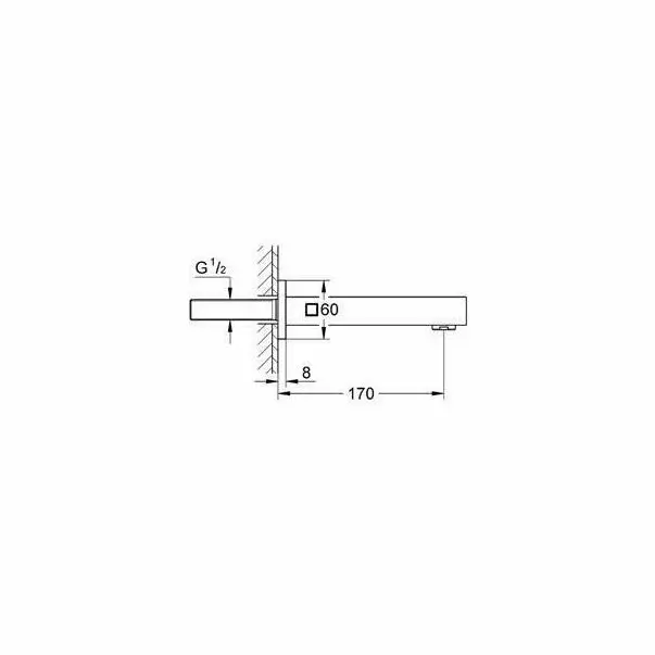 Pipa cada Grohe Eurocube crom lucios [2]