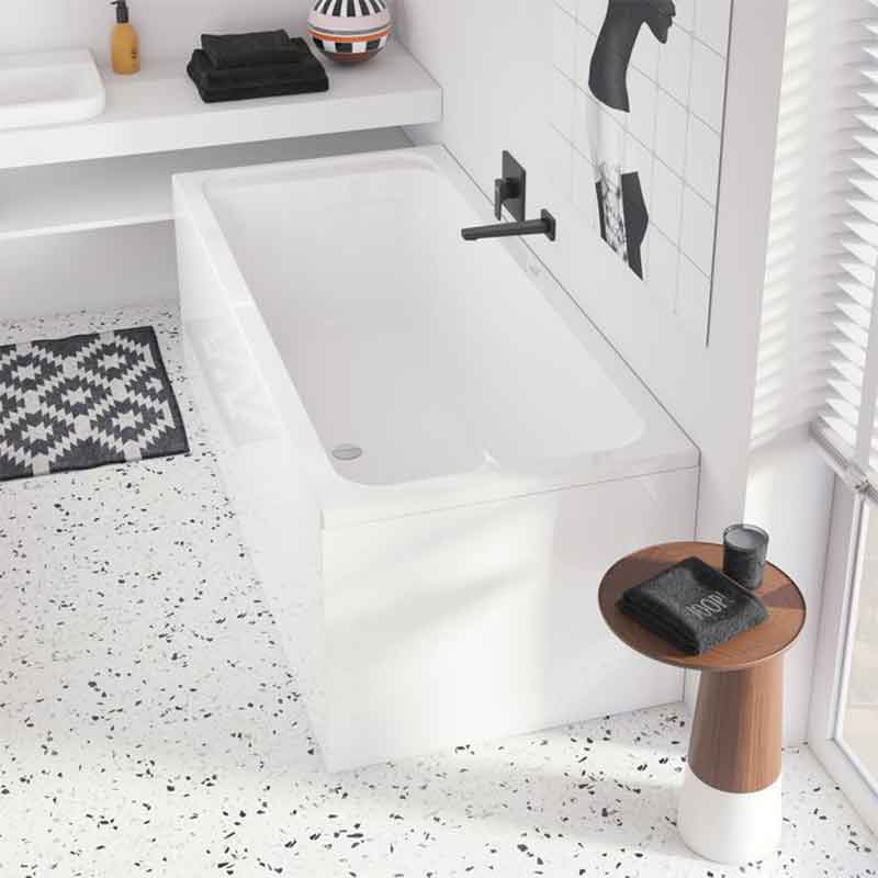 Pipă de umplere pentru cadă Villeroy&Boch, Architectura Square, 21 cm, negru mat [3]