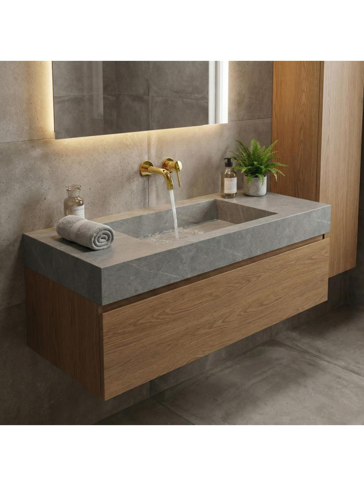 Pipă pentru baterie încastrată Rea Lungo 16 cm Auriu [3]