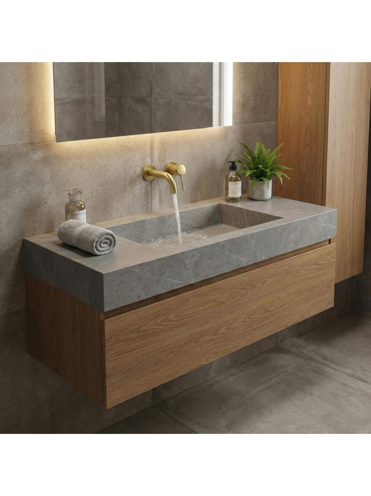 Pipă pentru baterie încastrată Rea Lungo 16 cm auriu periat [3]