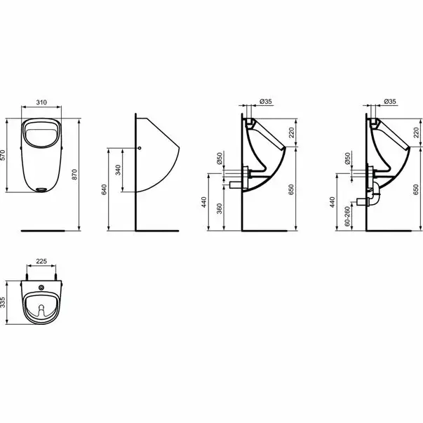 Pisoar cu alimentare superioara Ideal Standard Connect [2]