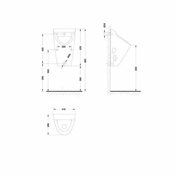 Pisoar Gala Minor 31x29x52.5 [4]