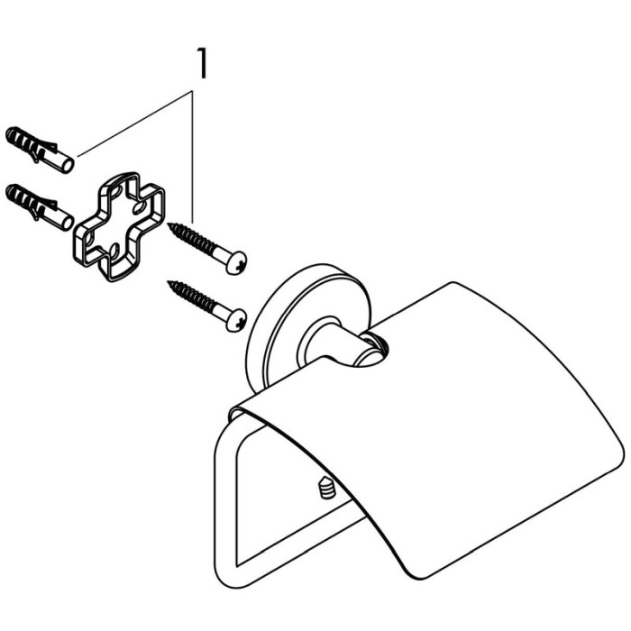 Porthartie WC Hansgrohe, Logis Universal, cu aparatoare [3]