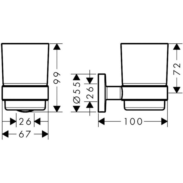 Portpahar din sticla Hansgrohe, Logis Universal [2]