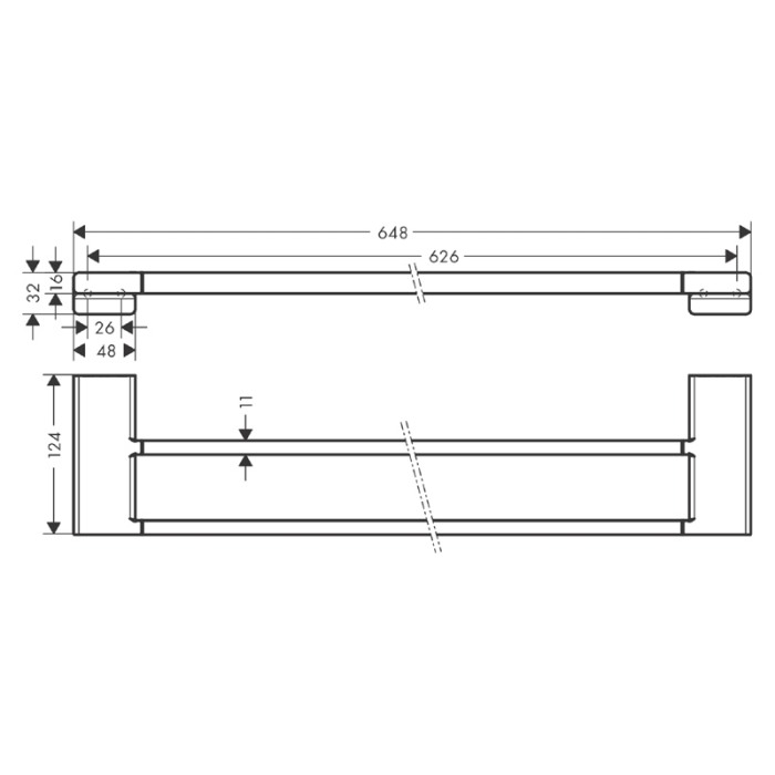 Portprosop dublu, Hansgrohe, AddStoris, crom [2]