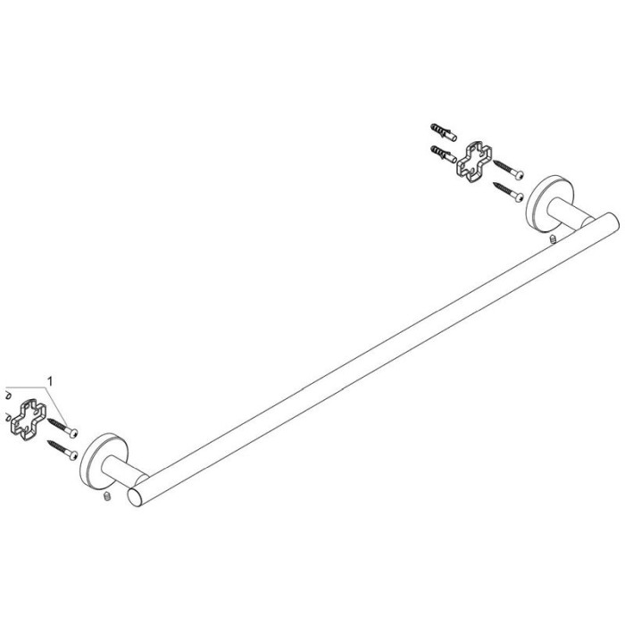 Portprosop Hansgrohe, Logis Universal, 60 cm, crom [3]