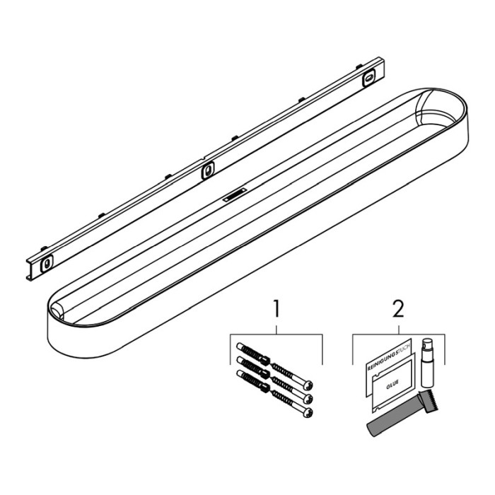 Portprosop, Hansgrohe, WallStoris, negru mat [3]