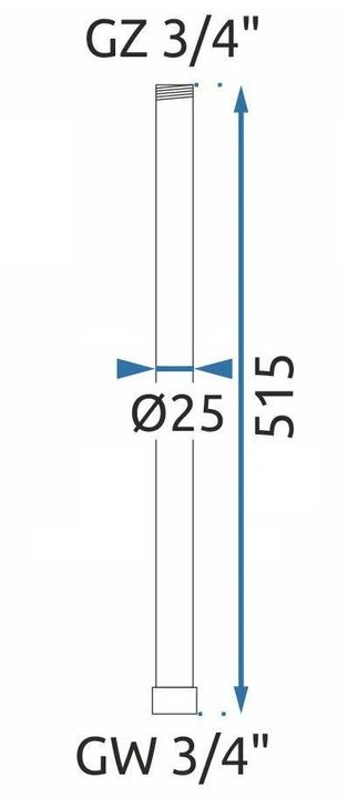 Prelungire coloana duș 50cm titan [5]