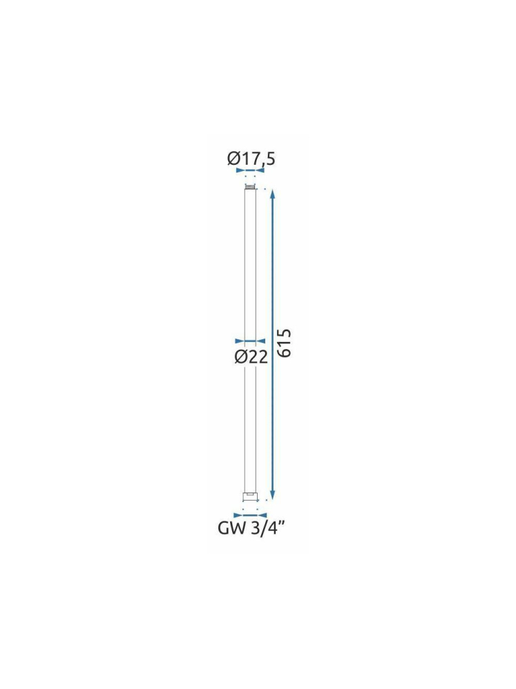 Prelungire coloana duș BRUSH COPPER 60cm [3]
