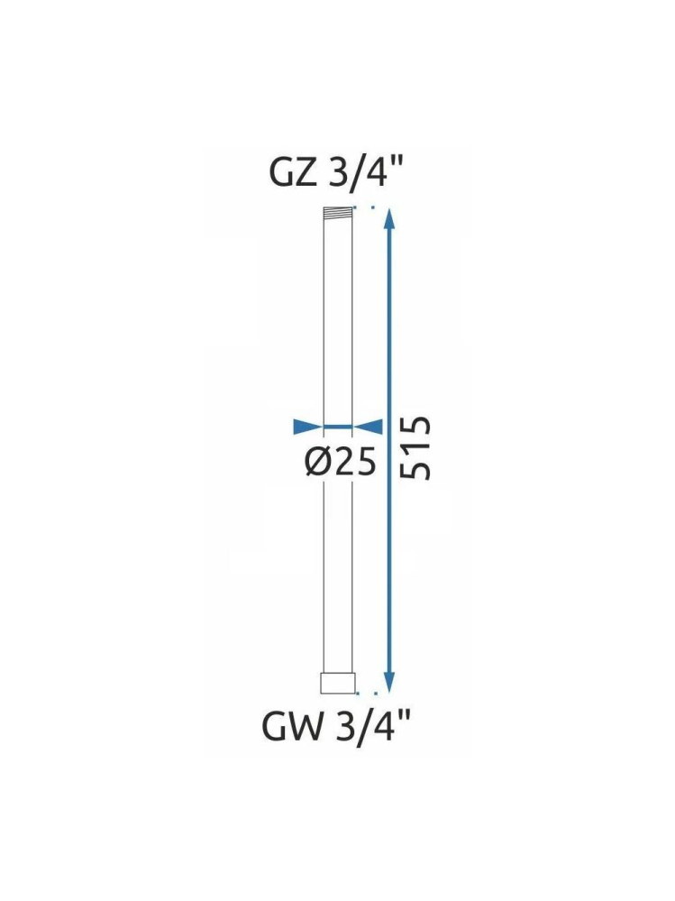 Prelungire coloana dus Rea alb mat 515mm [9]