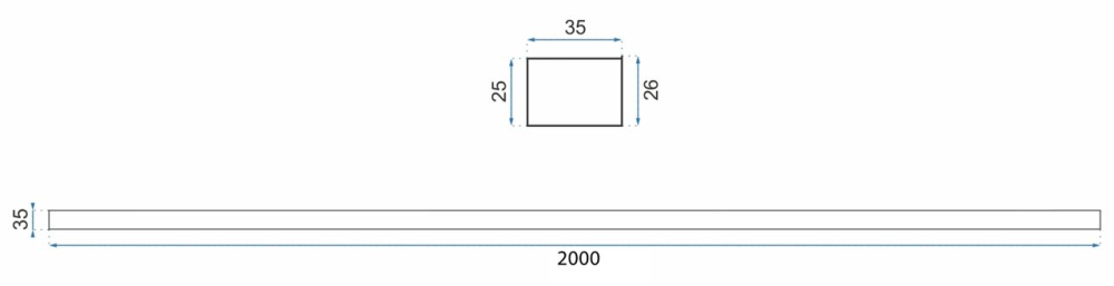 Profil de extensie pentru cabine de ușă 200cm cupru periat [4]