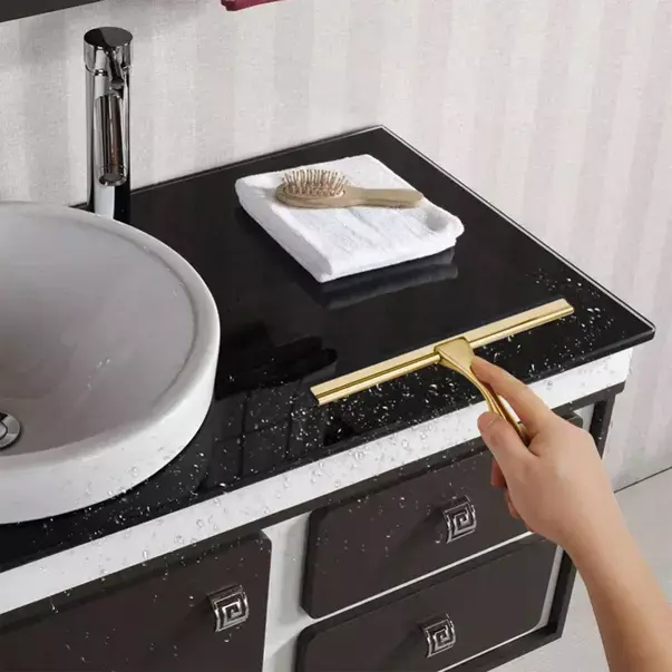 Racleta pentru sticla cu suport Rea auriu 26 cm [3]