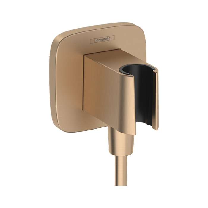 Racord de dus, Hansgrohe, FixFit Q, cu suport de para, bronz periat [1]