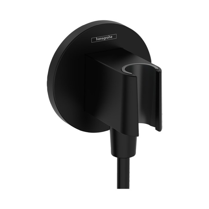 Racord de dus, Hansgrohe, FixFit S, cu suport pentru para, negru mat [1]