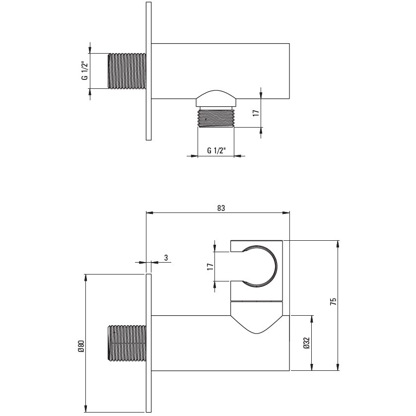 Racord pentru furtun cu suport de dus manual Deante Silia auriu periat [2]