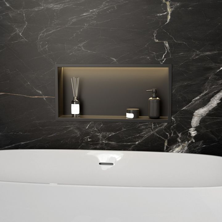 RAFT BAIE INCASTRAT PERETE LED 30x60 negru [5]