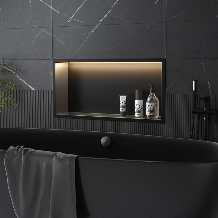 RAFT BAIE INCASTRAT PERETE LED 30x60 negru [2]