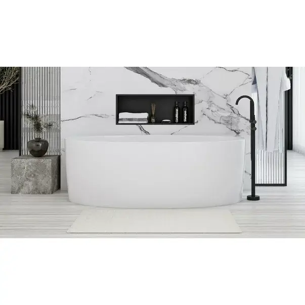 Raft incastrat dreptunghiular negru mat Rea 30x60x10 cm [6]
