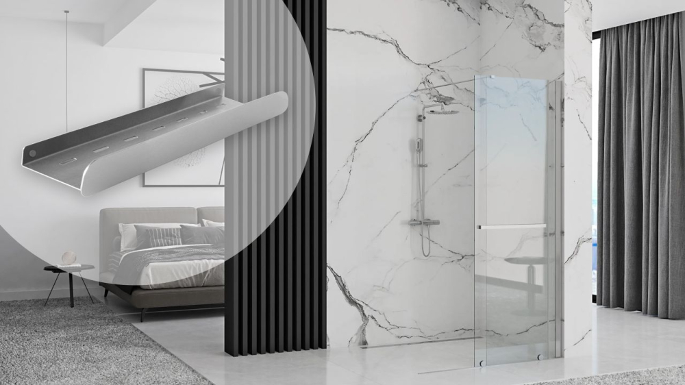 Raft pentru baie SF03 45cm otel periat [3]