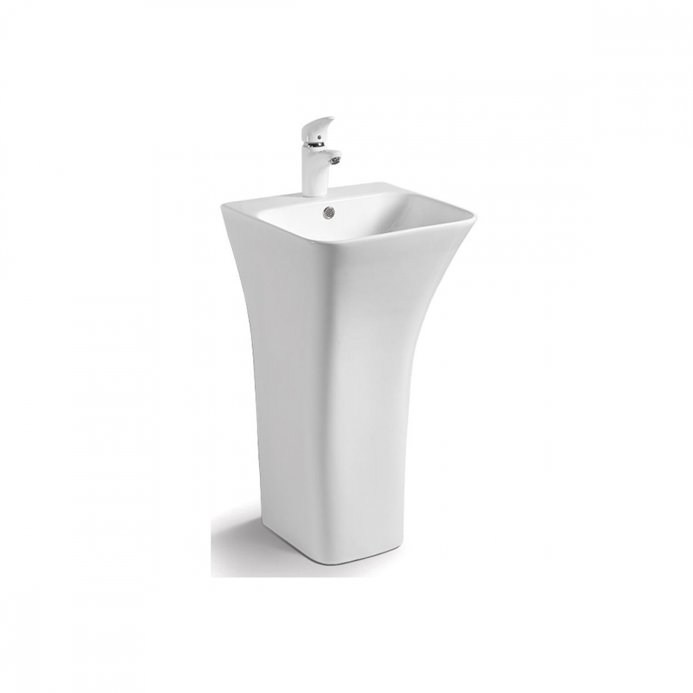 Rea Ada SLim lavoar 45.6x44.5 cm dreptunghiular stativ alb REA-U9902 [1]