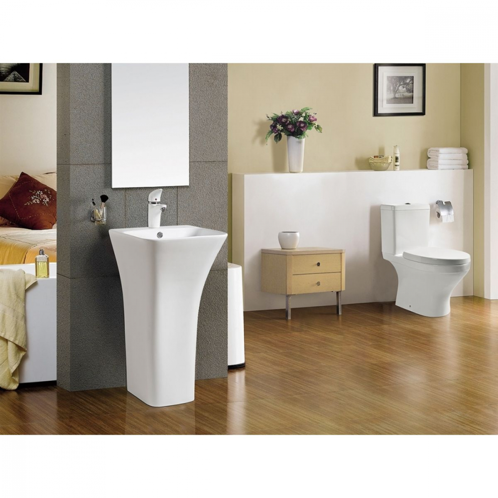 Rea Ada SLim lavoar 45.6x44.5 cm dreptunghiular stativ alb REA-U9902 [5]