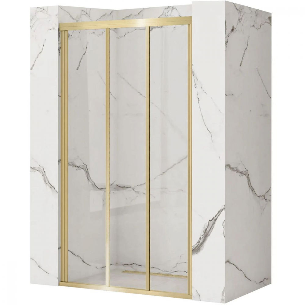 Rea Alex uși de duș 100 cm culisantă auriu periat/sticlă transparentă REA-K2500 [1]