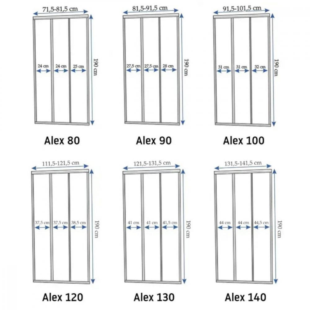 Rea Alex uși de duș 90 cm culisantă auriu periat/sticlă transparentă REA-K2506 [5]