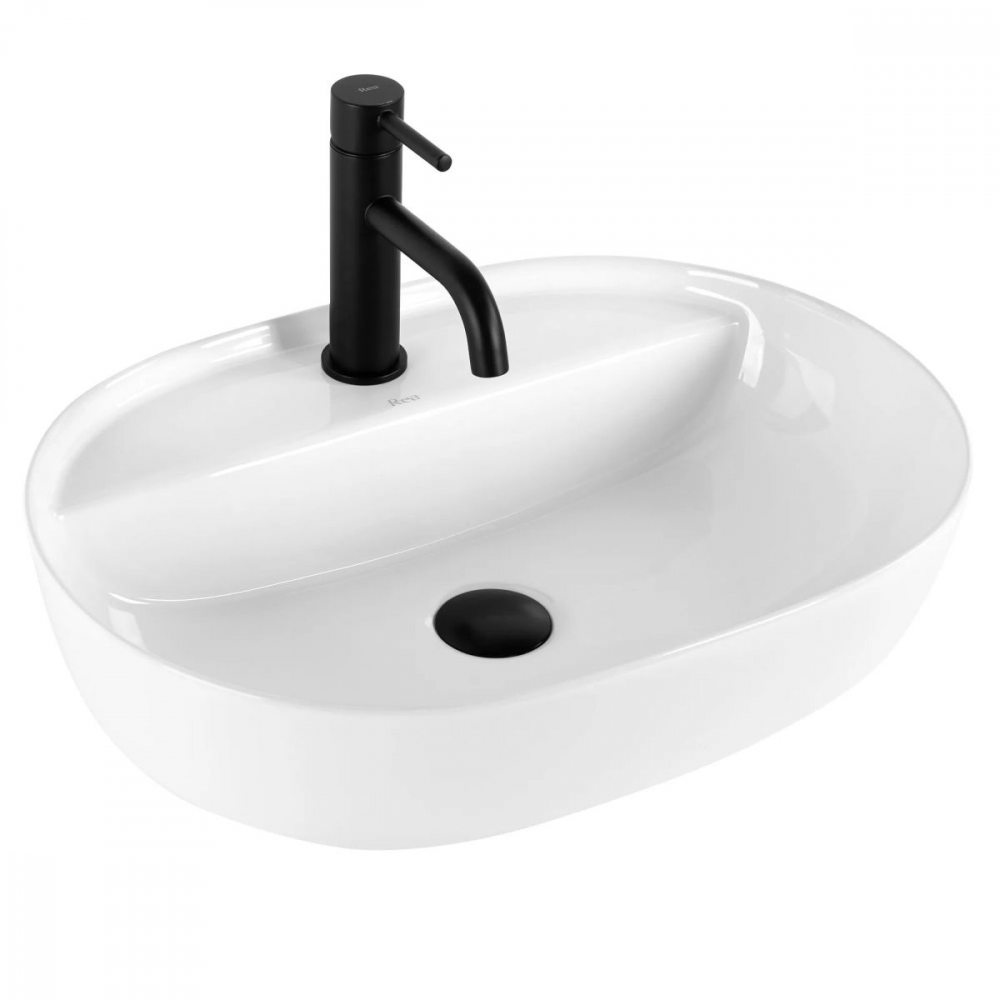 Rea Aura lavoar 50.5x38.5 cm ovale de blat alb REA-U4620 [1]