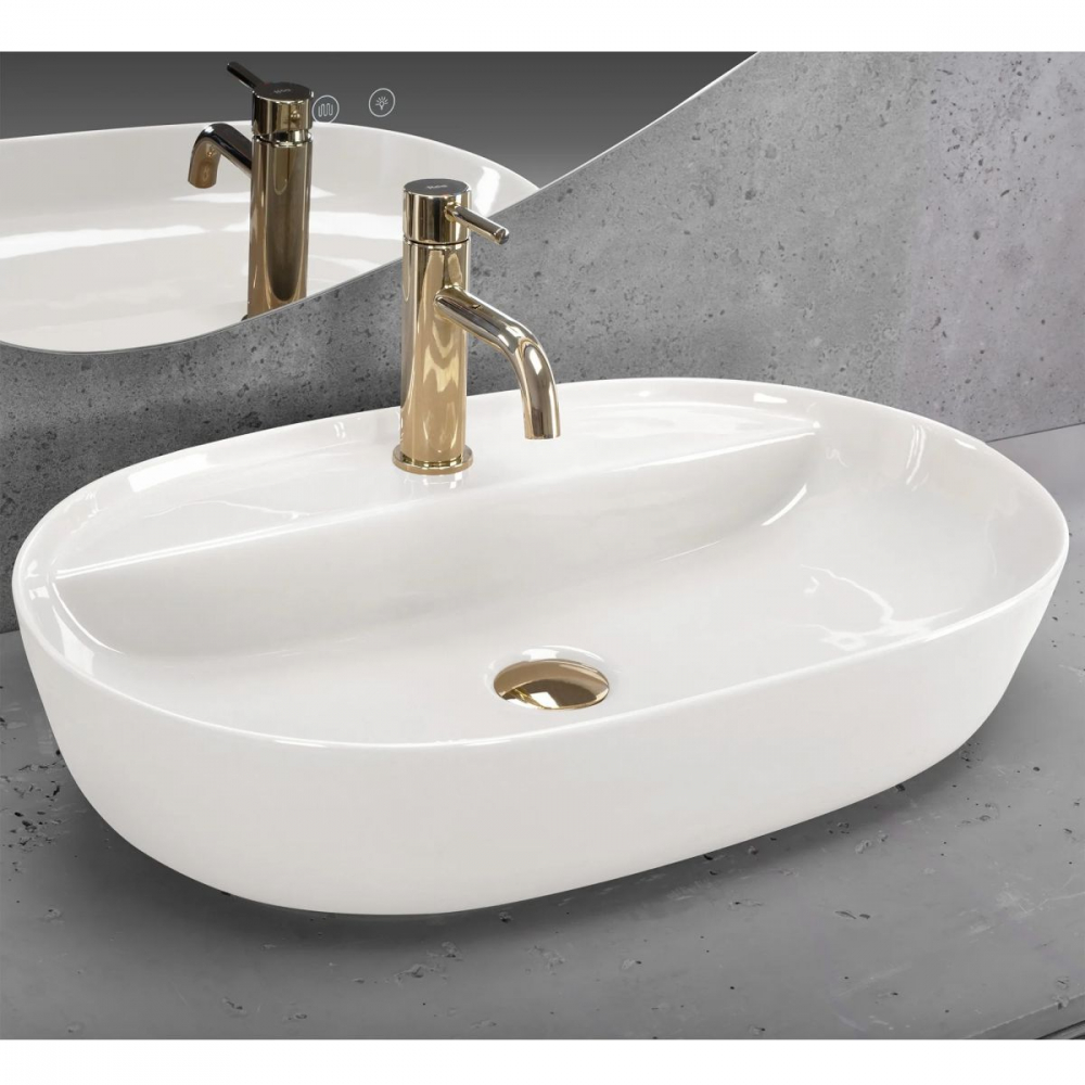 Rea Aura lavoar 60.5x40.5 cm ovale de blat maro/bej REA-U4589 [3]