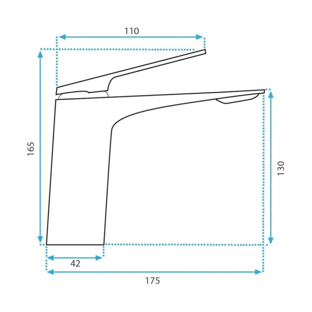 Rea Avalon baterie lavoar stativ negru REA-B1117 [2]