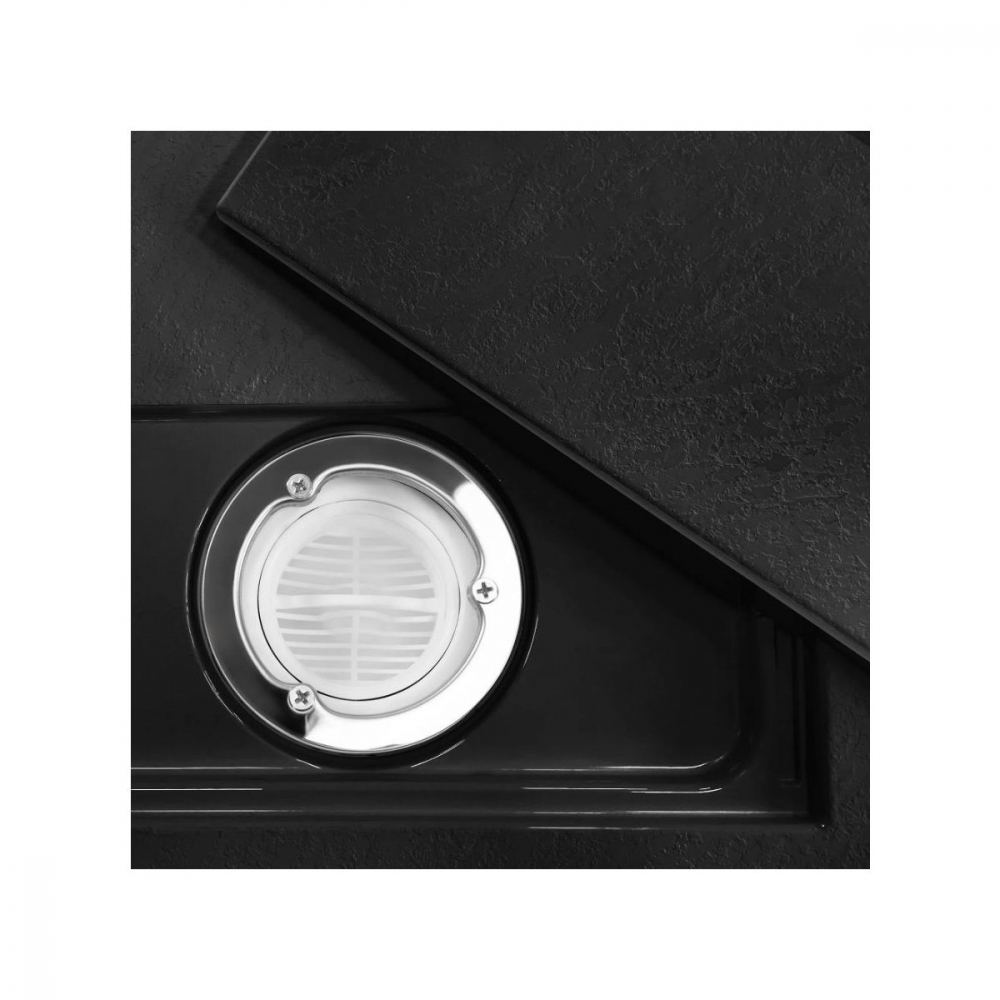 Rea Bazalt Carrara Black cădiță de duș pătrată x90 cm negru REA-K7003 [4]