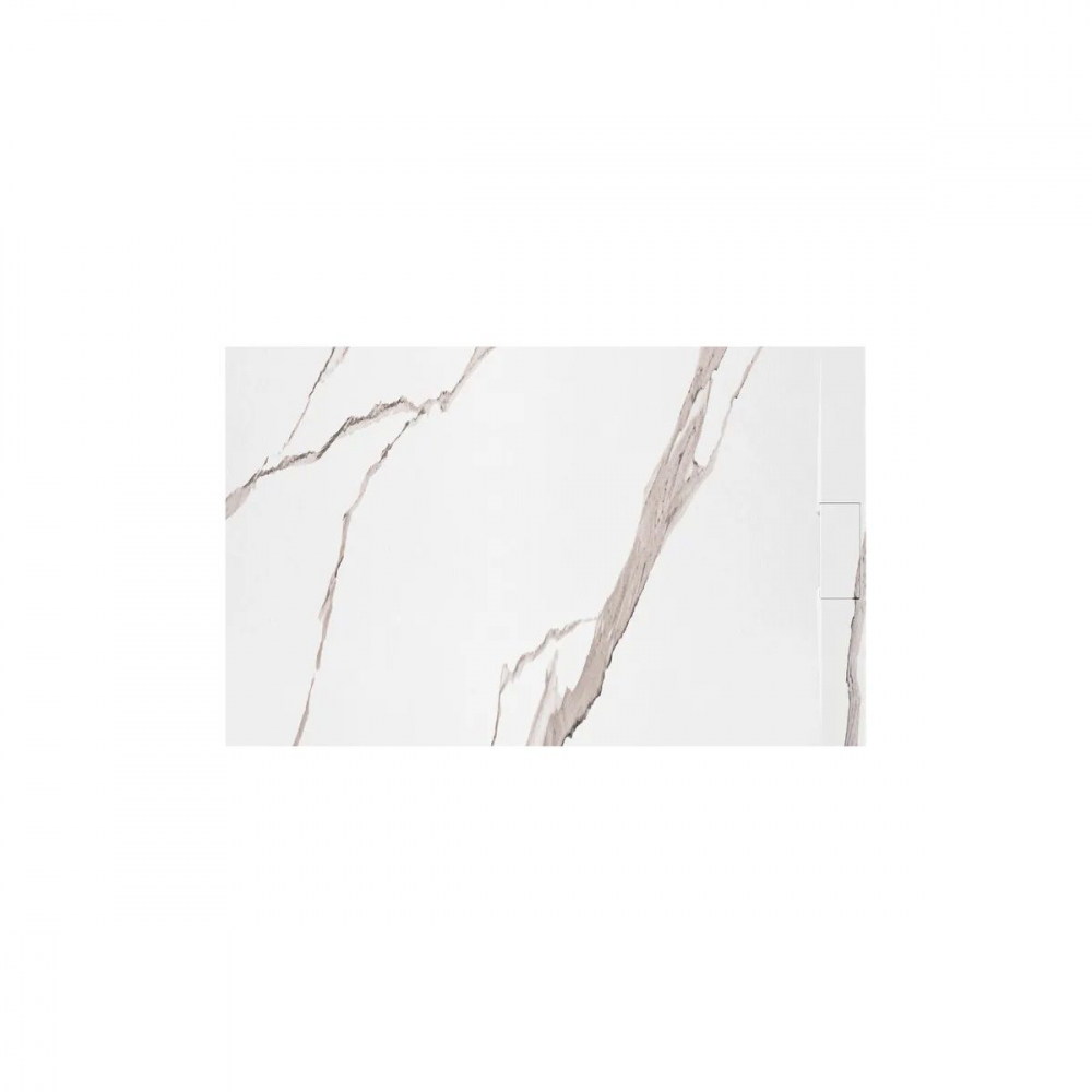 Rea Bazalt Carrara White cădiță de duș dreptunghiulară x100 cm alb-bej REA-K7000 [1]