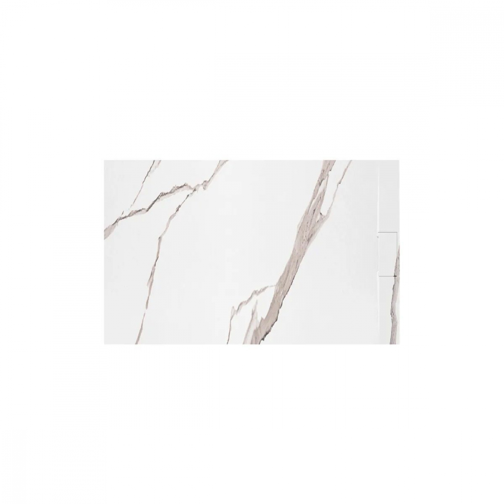 Rea Bazalt Carrara White cădiță de duș dreptunghiulară x120 cm alb-bej REA-K7001 [1]