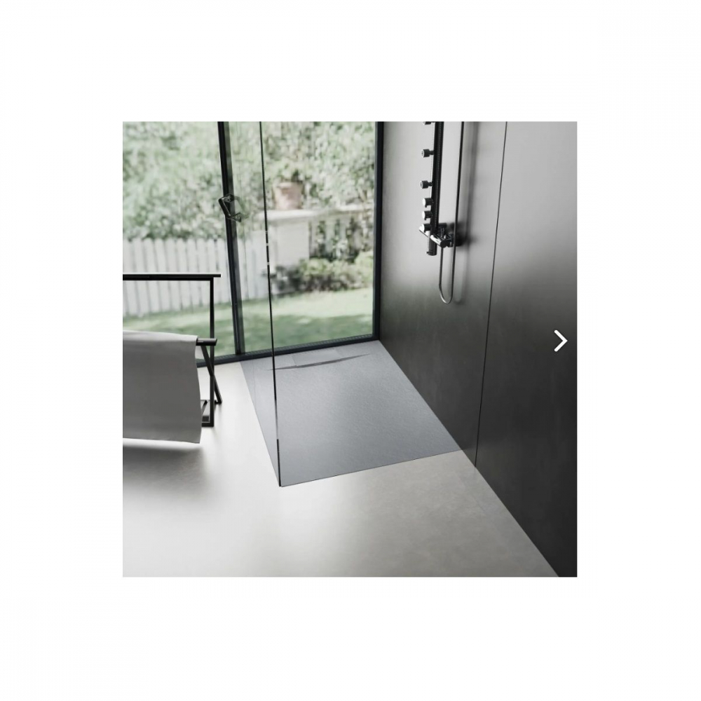 Rea Bazalt Grey cădiță de duș pătrată x90 cm gri REA-K4105 [5]