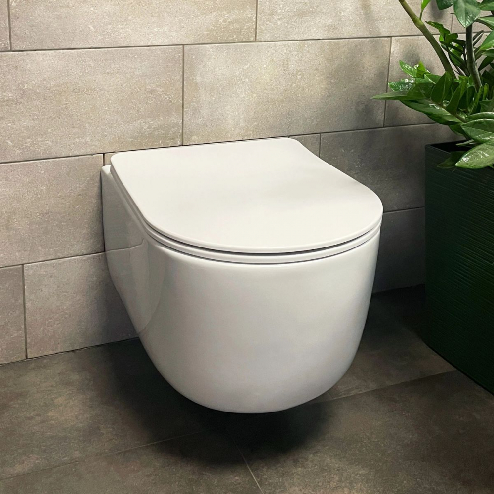 Rea Eddy vas wc cu capac soft-close agăţat da alb lucios REA-C6560 [8]