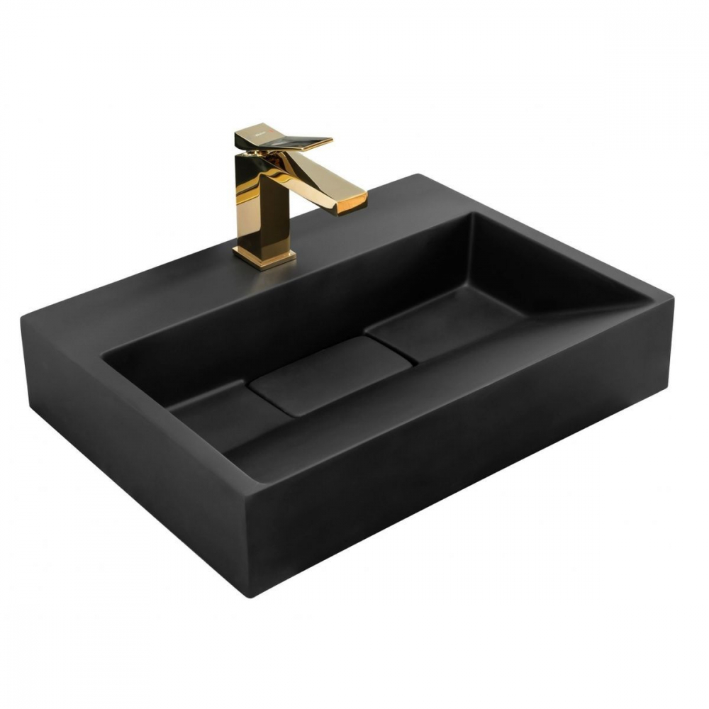 Rea Goya lavoar 50x37 cm dreptunghiular de blat negru REA-U8778 [1]