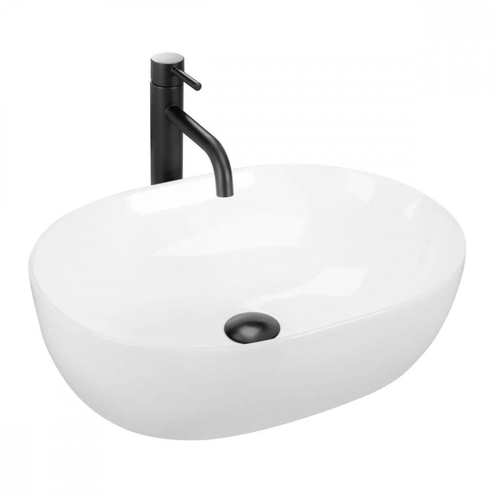 Rea Lisa lavoar 49x35 cm ovale de blat alb REA-U6022 [1]
