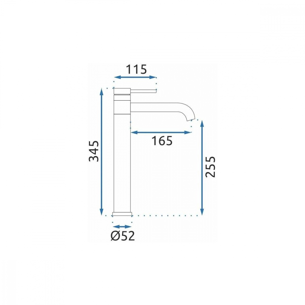 Rea Lungis baterie lavoar stativ grafit REA-B6102 [2]
