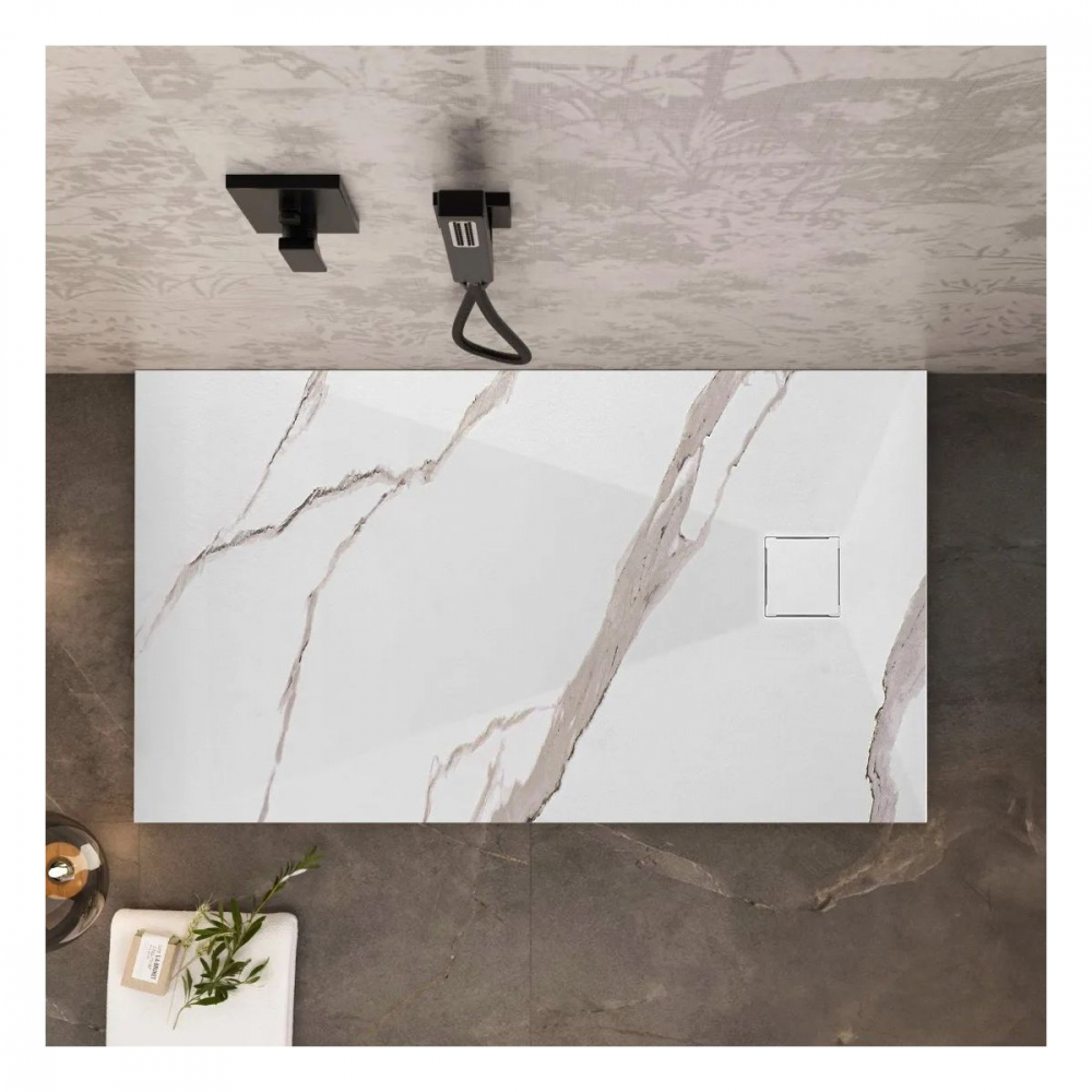 Rea Magnum cădiță de duș dreptunghiulară x80 cm alb REA-K7004 [6]