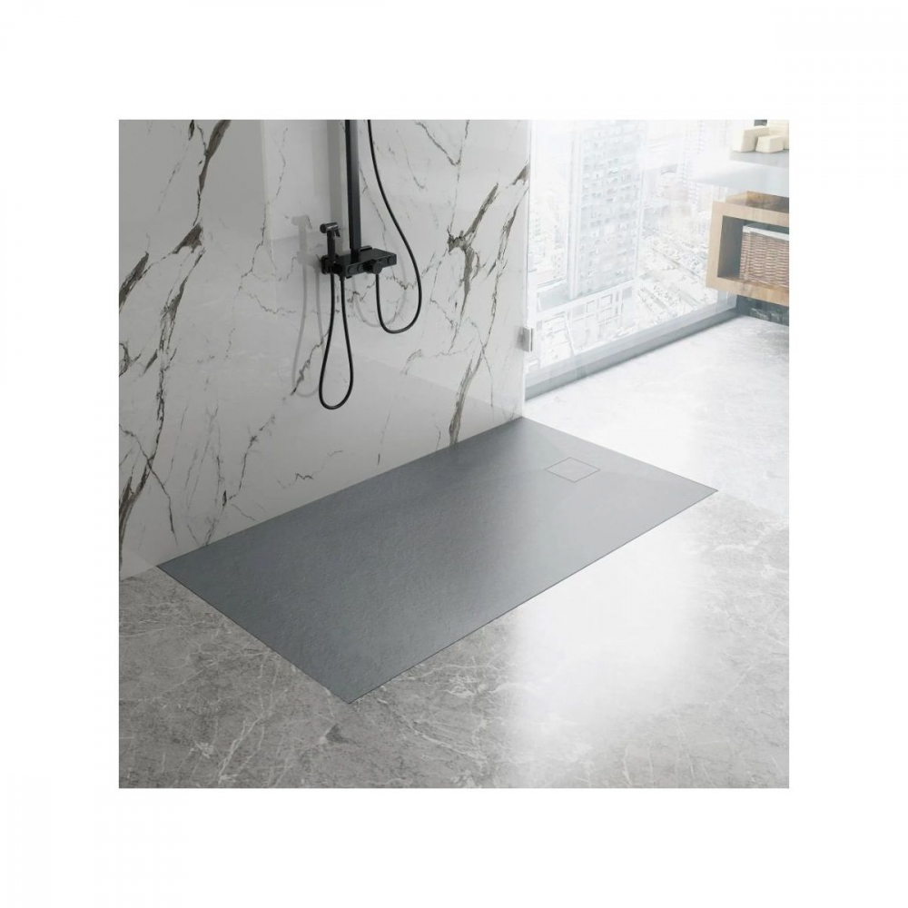 Rea Magnum Grey cădiță de duș pătrată x90 cm gri REA-K4106 [6]