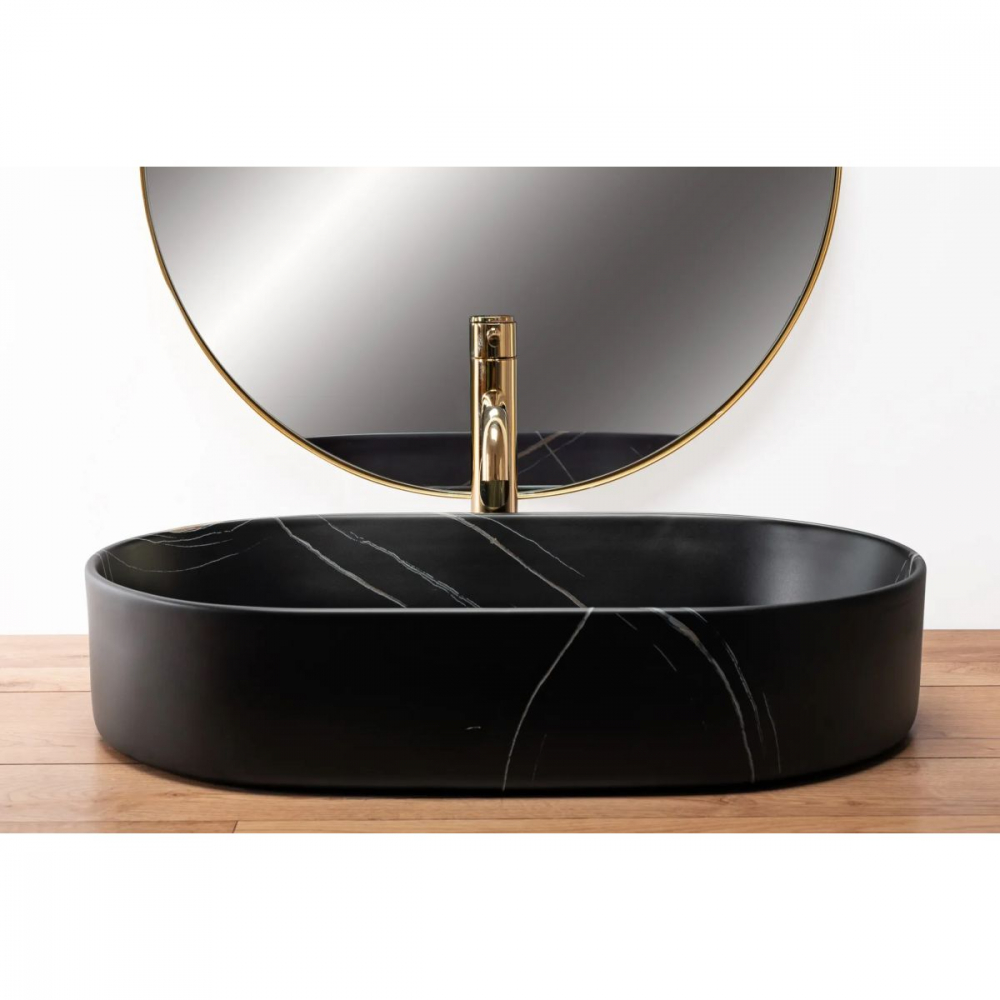 Rea Nadia lavoar 61x38.5 cm ovale de blat negru REA-U8565 [4]
