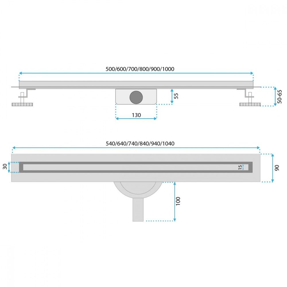 Rea Neox Slim Pro rigolă liniară 50 cm REA-G5800 [2]