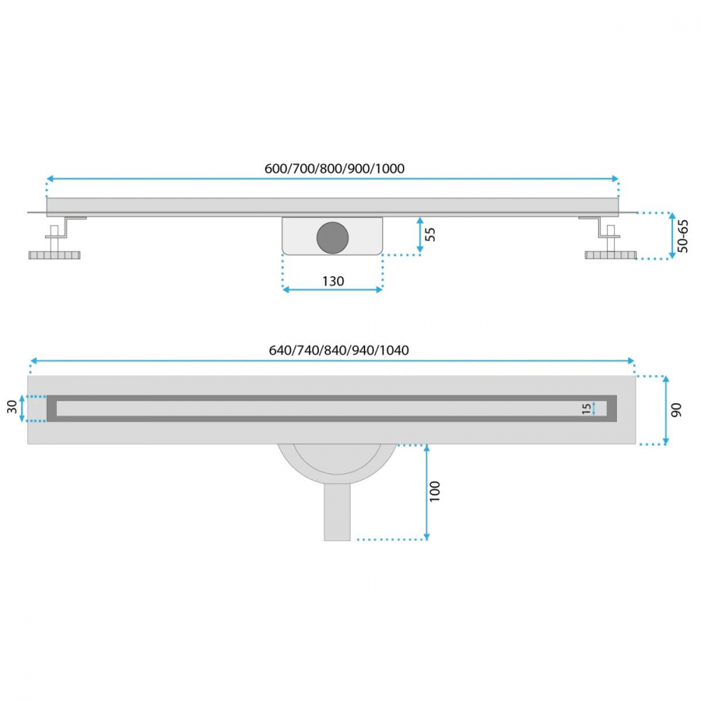 Rea Neox Slim Pro rigolă liniară 90 cm auriu REA-G5805 [2]