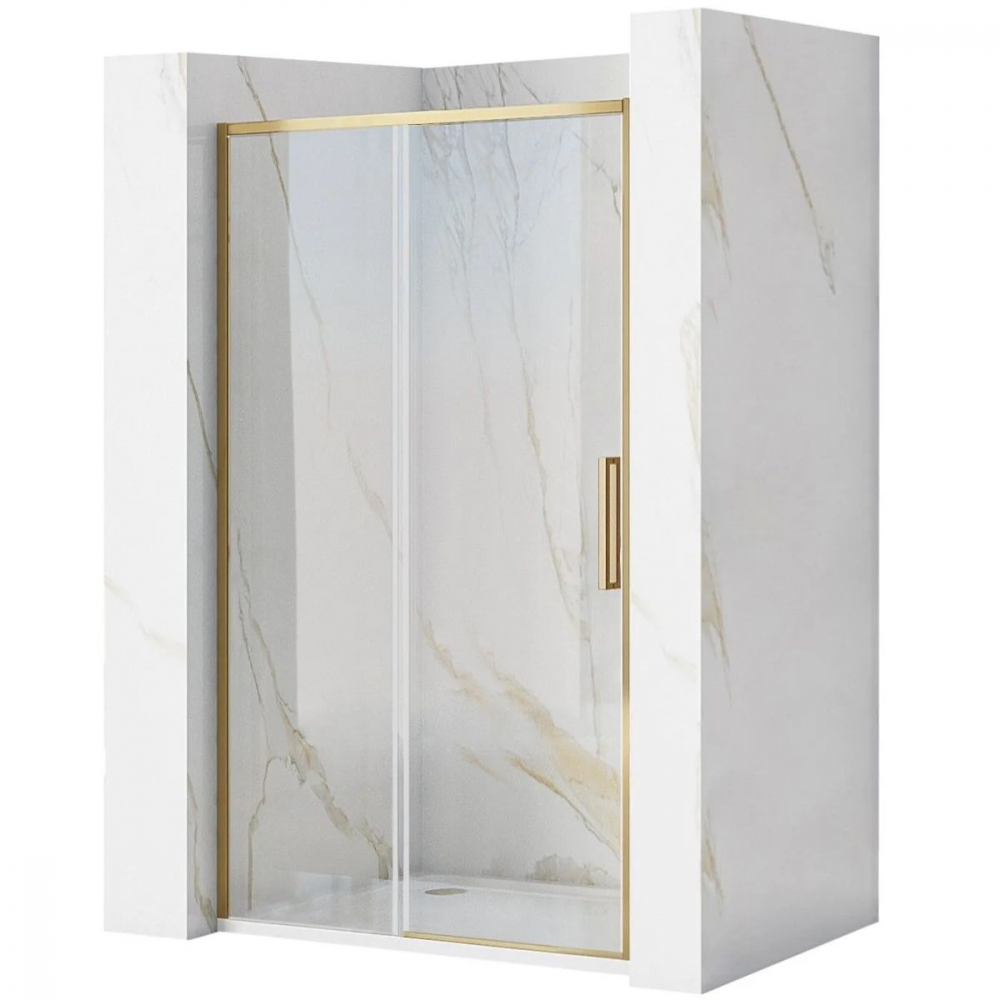 Rea Rapid Slide uși de duș 130 cm culisantă auriu periat/sticlă transparentă REA-K8590 [1]