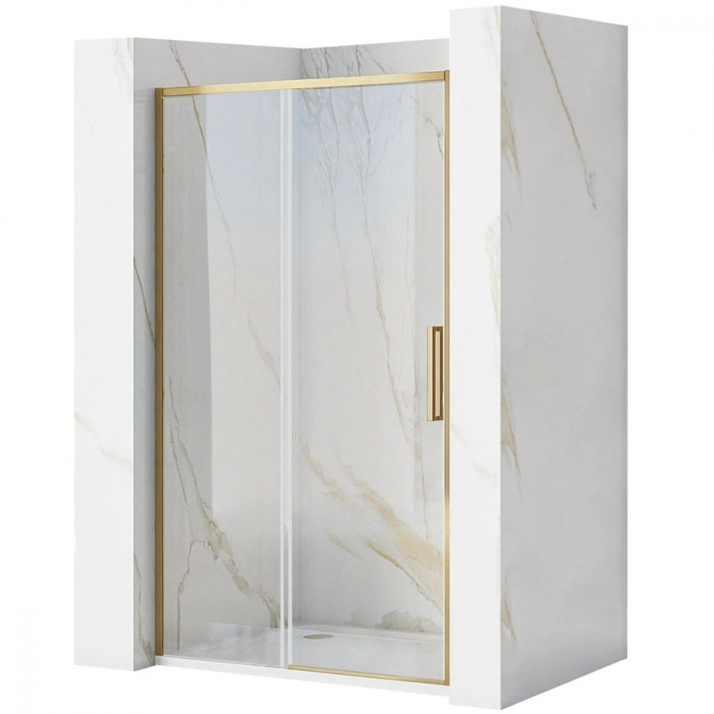 Rea Rapid Slide uși de duș 140 cm culisantă auriu periat/sticlă transparentă REA-K8591 [1]