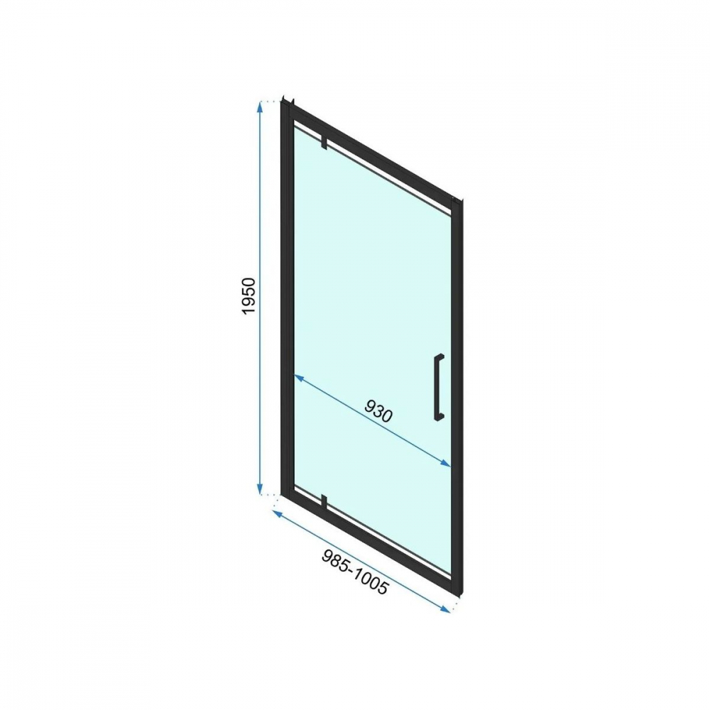 Rea Rapid Swing uși de duș 100 cm înclinabilă auriu periat/sticlă transparentă REA-K2503 [2]