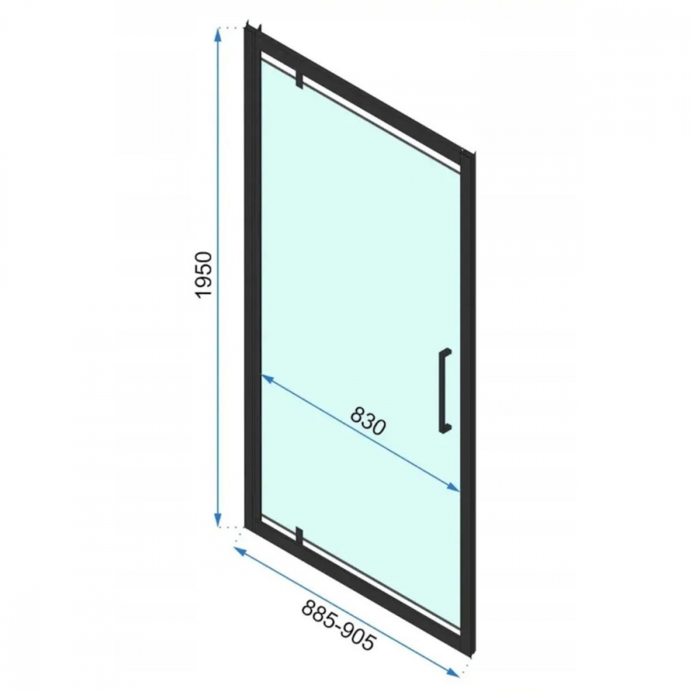 Rea Rapid Swing uși de duș 90 cm înclinabilă auriu periat/sticlă transparentă REA-K2502 [2]