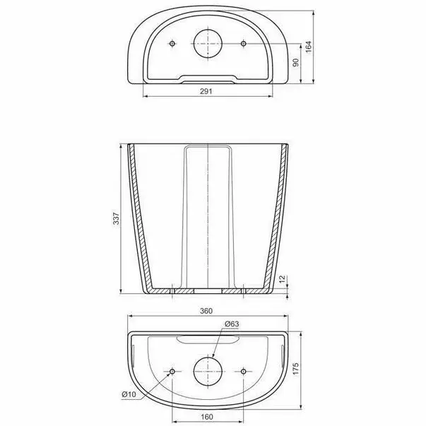Rezervor pe vas wc Ideal Standard Connect Arc cu alimentare inferioara [2]